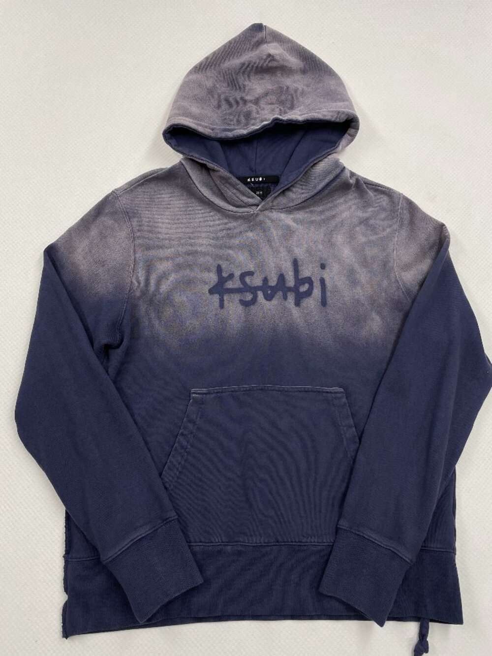 Ksubi Express To Mars Hoodie Faded Washed Cross Graphic Blue Men’s M